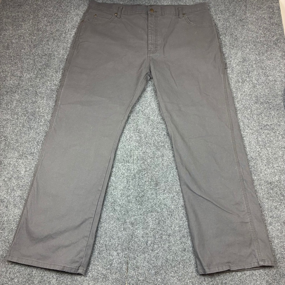 Genuine Dickies Carpenter Pant Gray Duck Canvas Utility Workwear Mens Size 40x32